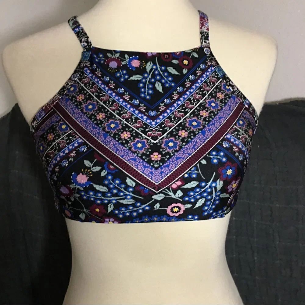 No Boundaries Floral Two Piece Swimset Size S/M - Picture 6 of 10